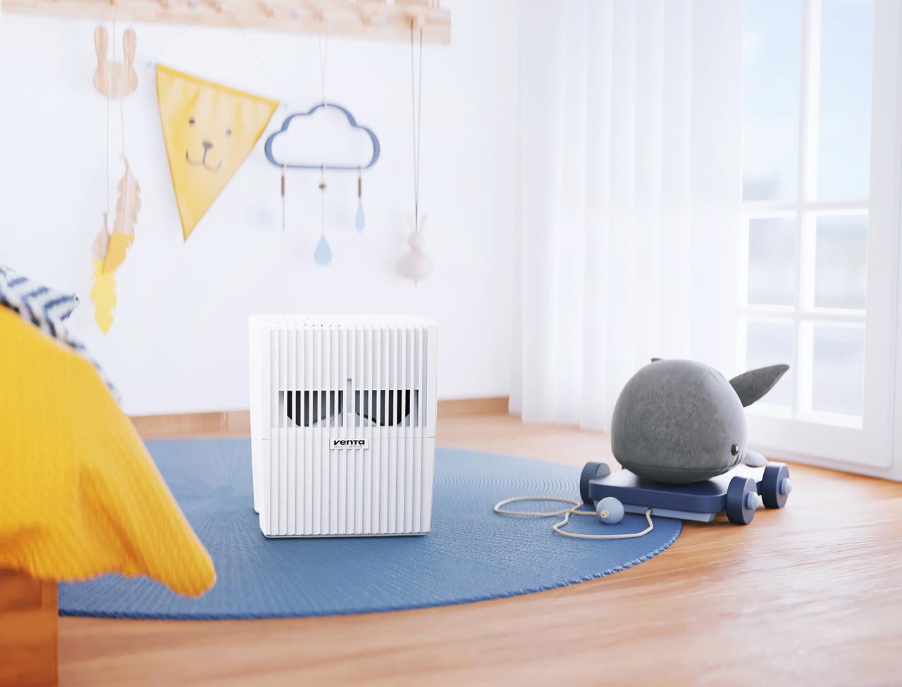 Venta Humidifier Original 放置在兒童房中，為小孩子創(chuàng)造最佳的室內(nèi)氣候。